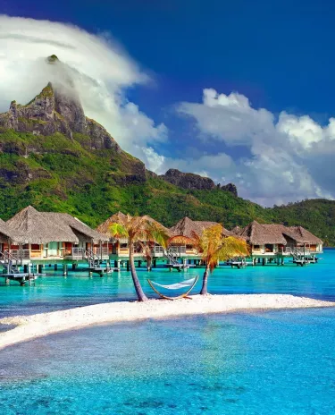 Bora Bora Hôtel Tourisme Paysage Montagne Vue 